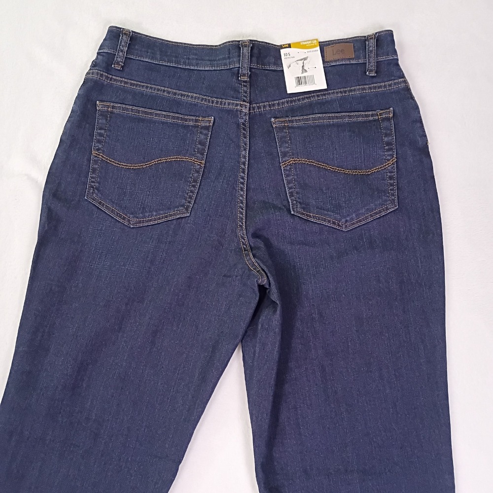 Lee Verona Relaxed Fit Straight Leg Jeans Indigo Blue Womens 10S 32x29 NWT - Picture 13 of 15